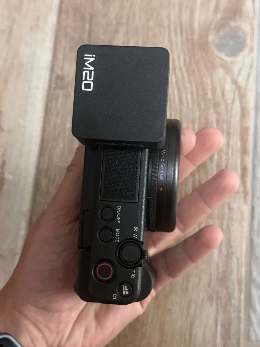 Sony ZV-1 camera with flash